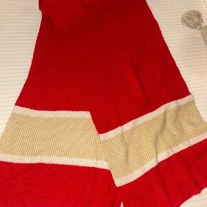 Aerie Red and Cream Scarf